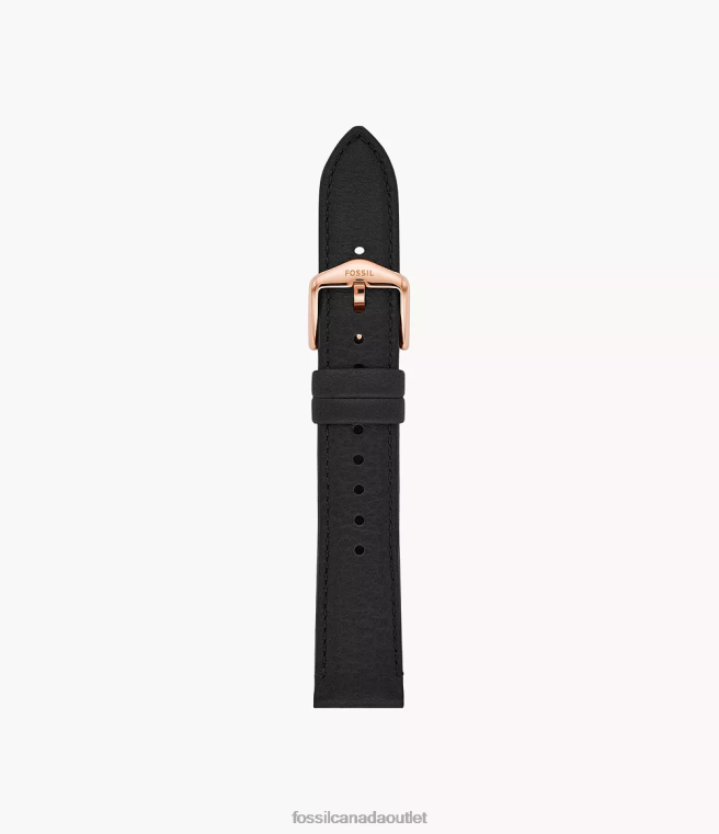 Fossil Accessory Women Black 18mm LiteHide Leather Strap D2VPL148