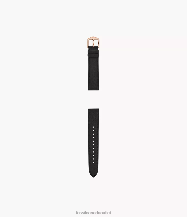 Fossil Accessory Women Black 18mm LiteHide Leather Strap D2VPL148