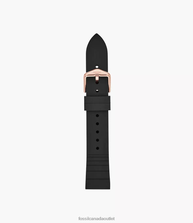 Fossil Accessory Women Black 18mm Silicone Strap D2VPL153
