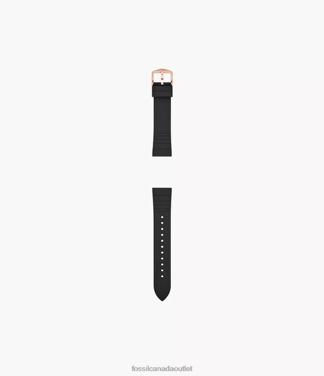 Fossil Accessory Women Black 18mm Silicone Strap D2VPL153