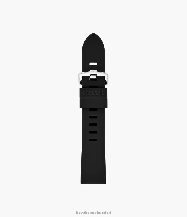 Fossil Accessory Women Black 20mm Silicone Strap D2VPL161