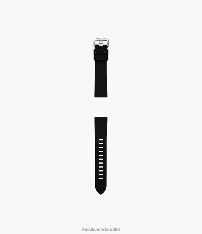 Fossil Accessory Women Black 20mm Silicone Strap D2VPL161
