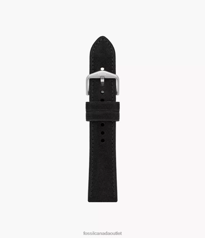 Fossil Accessory Women Black 22mm Leather Strap D2VPL163