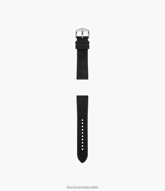 Fossil Accessory Women Black 22mm Leather Strap D2VPL163