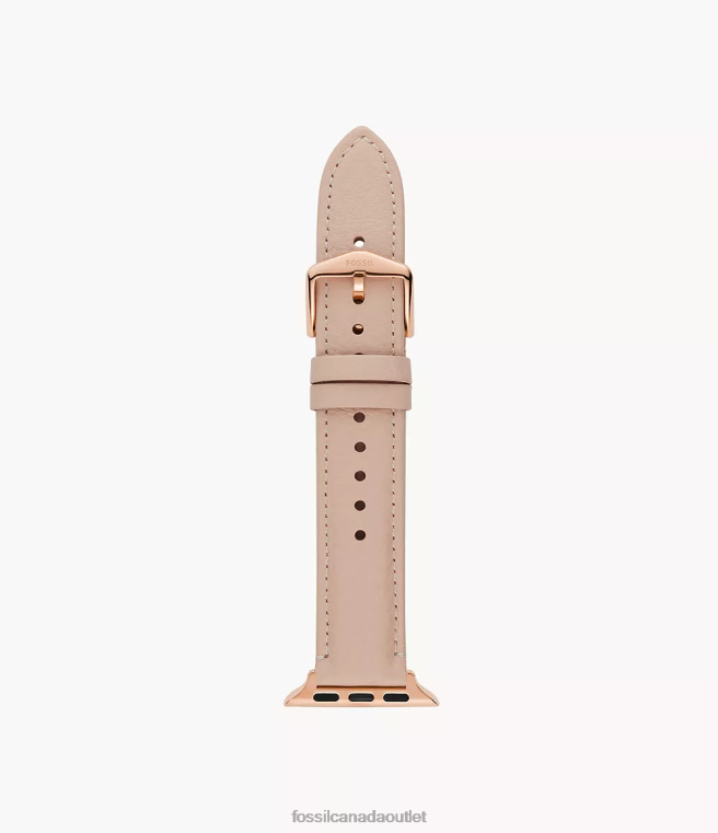 Fossil Accessory Women Blush 38mm/40mm/41mm Leather Band for Apple Watch D2VPL167