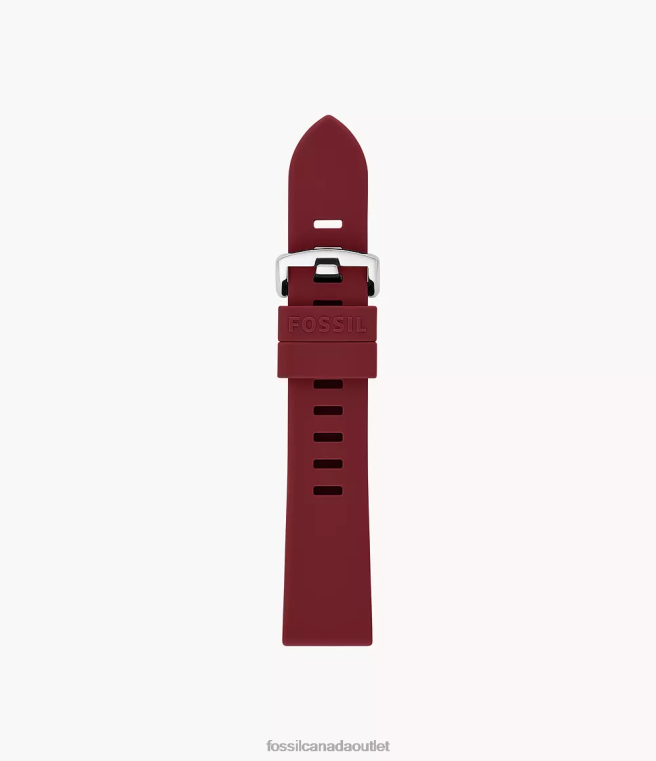 Fossil Accessory Women Burgundy 20mm Silicone Strap D2VPL155