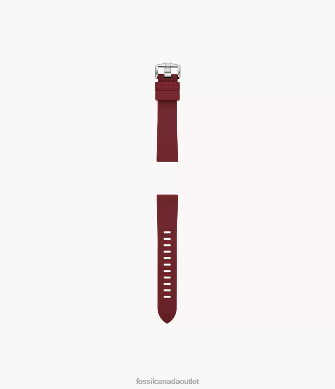 Fossil Accessory Women Burgundy 20mm Silicone Strap D2VPL155