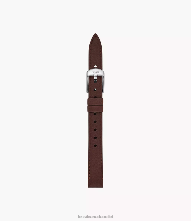Fossil Accessory Women Dark Brown 12mm LiteHide Leather Strap D2VPL124