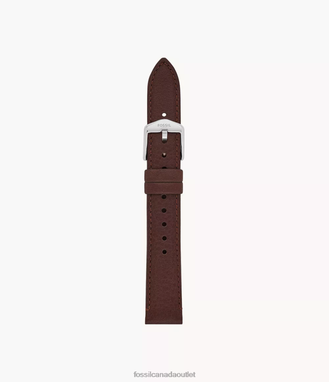 Fossil Accessory Women Dark Brown 16mm LiteHide Leather Strap D2VPL259