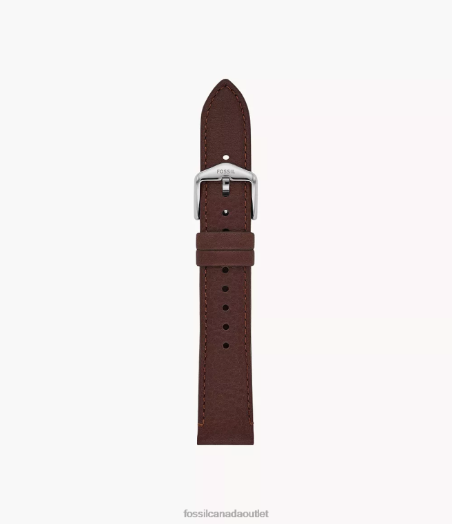 Fossil Accessory Women Dark Brown 18mm LiteHide Leather Strap D2VPL147