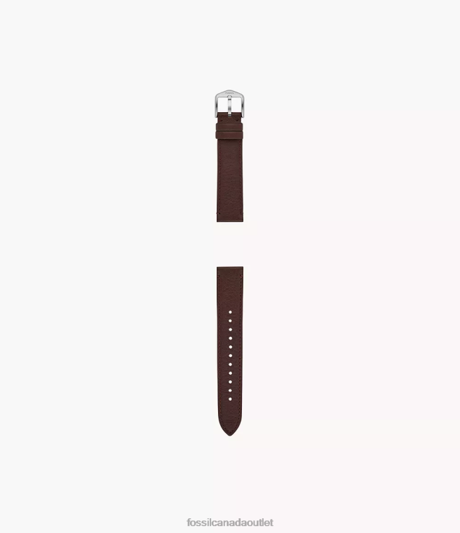 Fossil Accessory Women Dark Brown 18mm LiteHide Leather Strap D2VPL147