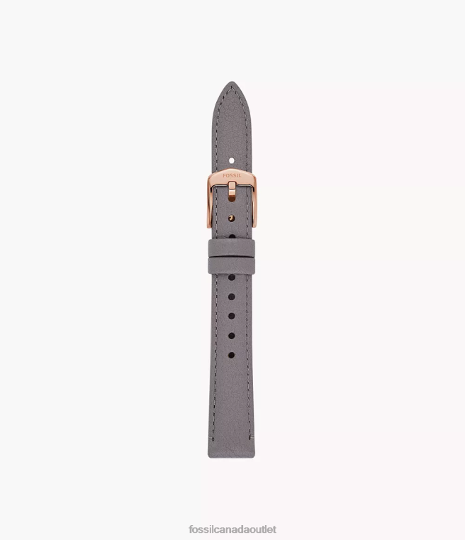 Fossil Accessory Women Gray 14mm LiteHide Leather Strap D2VPL280
