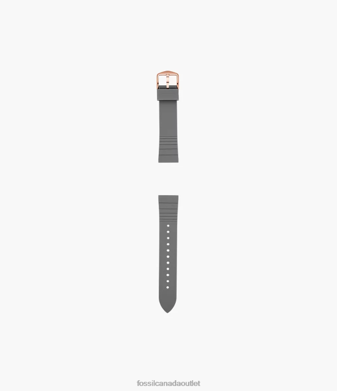 Fossil Accessory Women Gray 18mm Silicone Strap D2VPL150