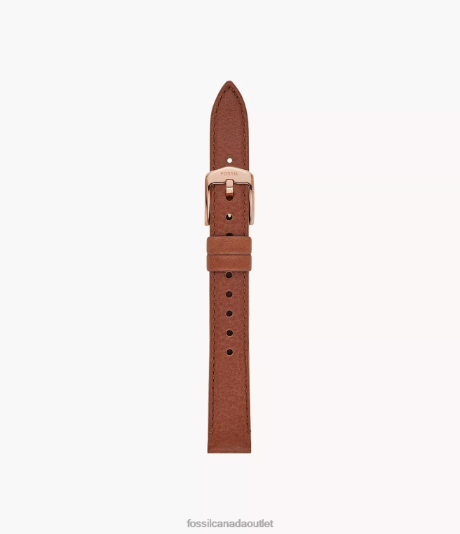 Fossil Accessory Women Medium Brown 14mm LiteHide Leather Strap D2VPL130