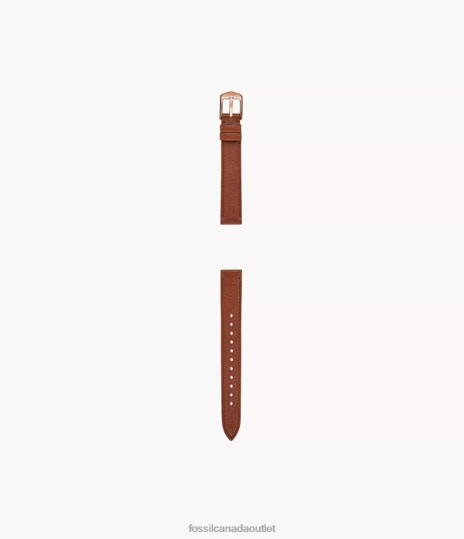 Fossil Accessory Women Medium Brown 14mm LiteHide Leather Strap D2VPL130