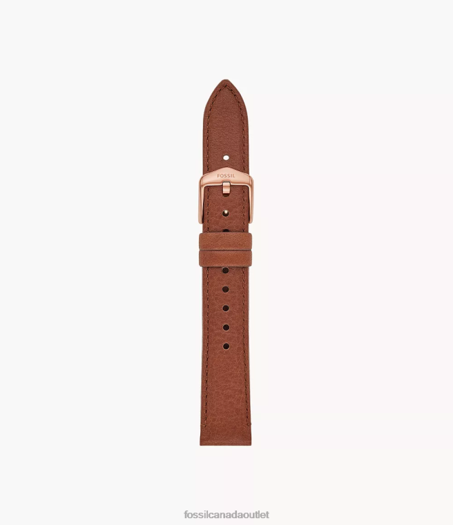 Fossil Accessory Women Medium Brown 16mm LiteHide Leather Strap D2VPL137