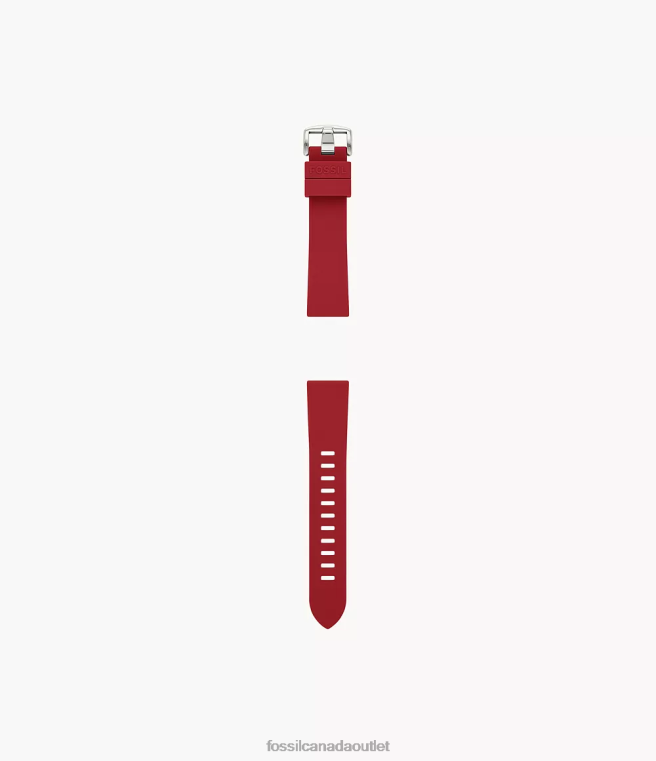 Fossil Accessory Women Red 20mm Silicone Strap D2VPL156