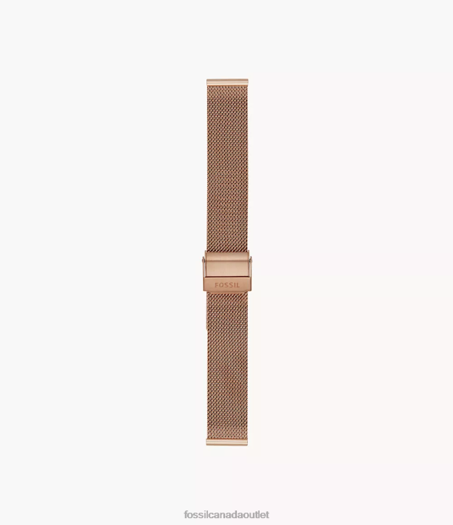 Fossil Accessory Women Rose Gold-Tone 16mm Steel Mesh Bracelet D2VPL134