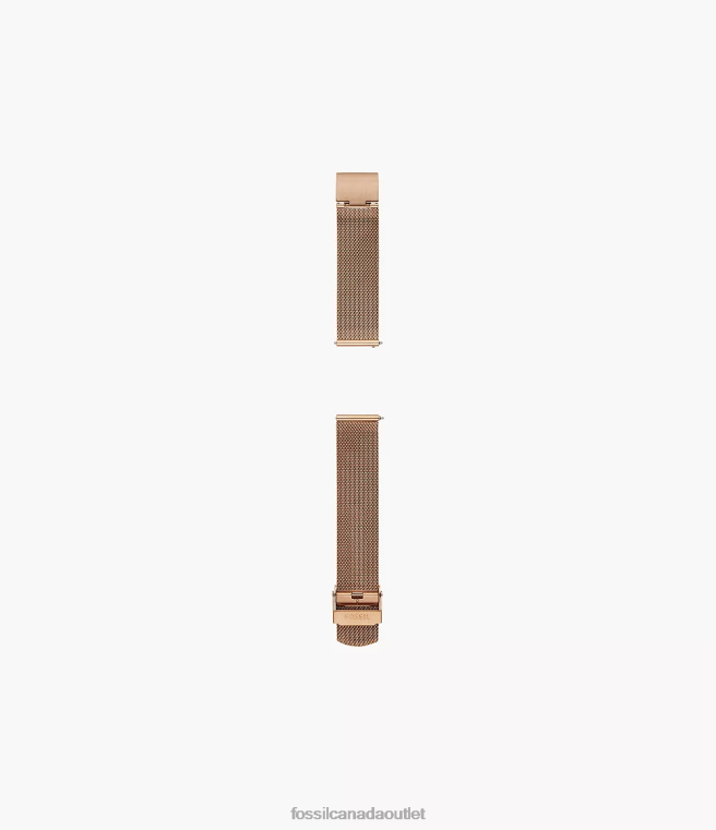 Fossil Accessory Women Rose-Gold Tone 18mm Steel Mesh Bracelet D2VPL141