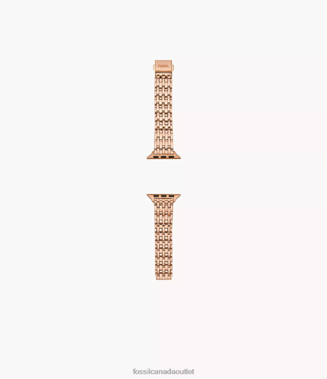Fossil Accessory Women Rose Gold-Tone 38mm/40mm/41mm Stainless Steel Band for Apple Watch D2VPL169