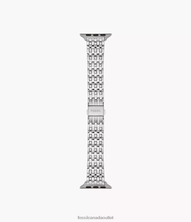 Fossil Accessory Women Silver 38mm/40mm/41mm Stainless Steel Band for Apple Watch D2VPL170