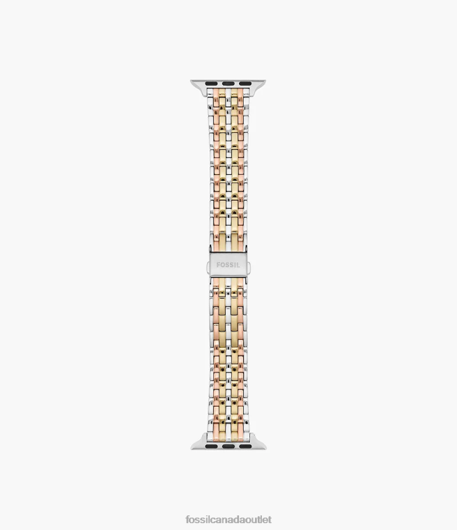Fossil Accessory Women Tri-Tone 38mm/40mm/41mm Stainless Steel Band for Apple Watch D2VPL171