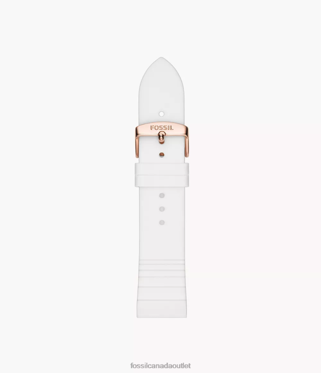 Fossil Accessory Women White 22mm Silicone Watch Strap D2VPL166