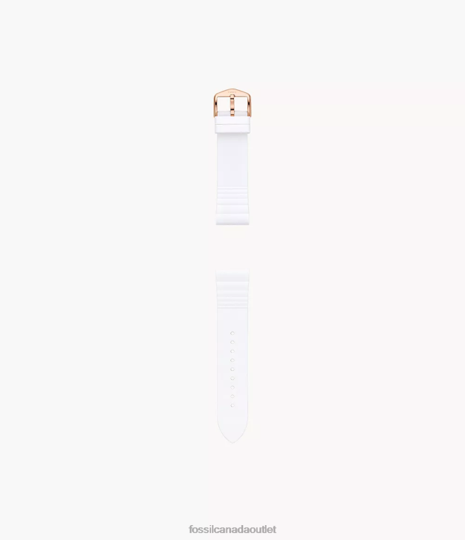 Fossil Accessory Women White 22mm Silicone Watch Strap D2VPL166