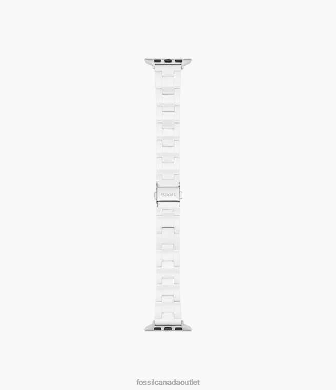 Fossil Accessory Women White 38mm/40mm/41mm Ceramic Band for Apple Watch D2VPL172