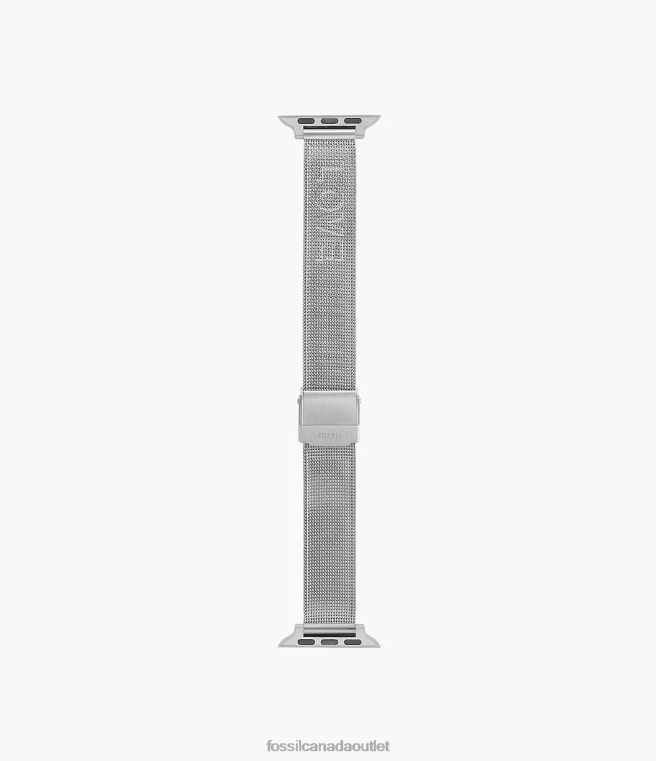 Fossil Accessory Women White 38mm/40mm/41mm Stainless Steel Mesh Band for Apple Watch D2VPL258