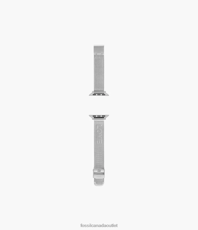 Fossil Accessory Women White 38mm/40mm/41mm Stainless Steel Mesh Band for Apple Watch D2VPL258